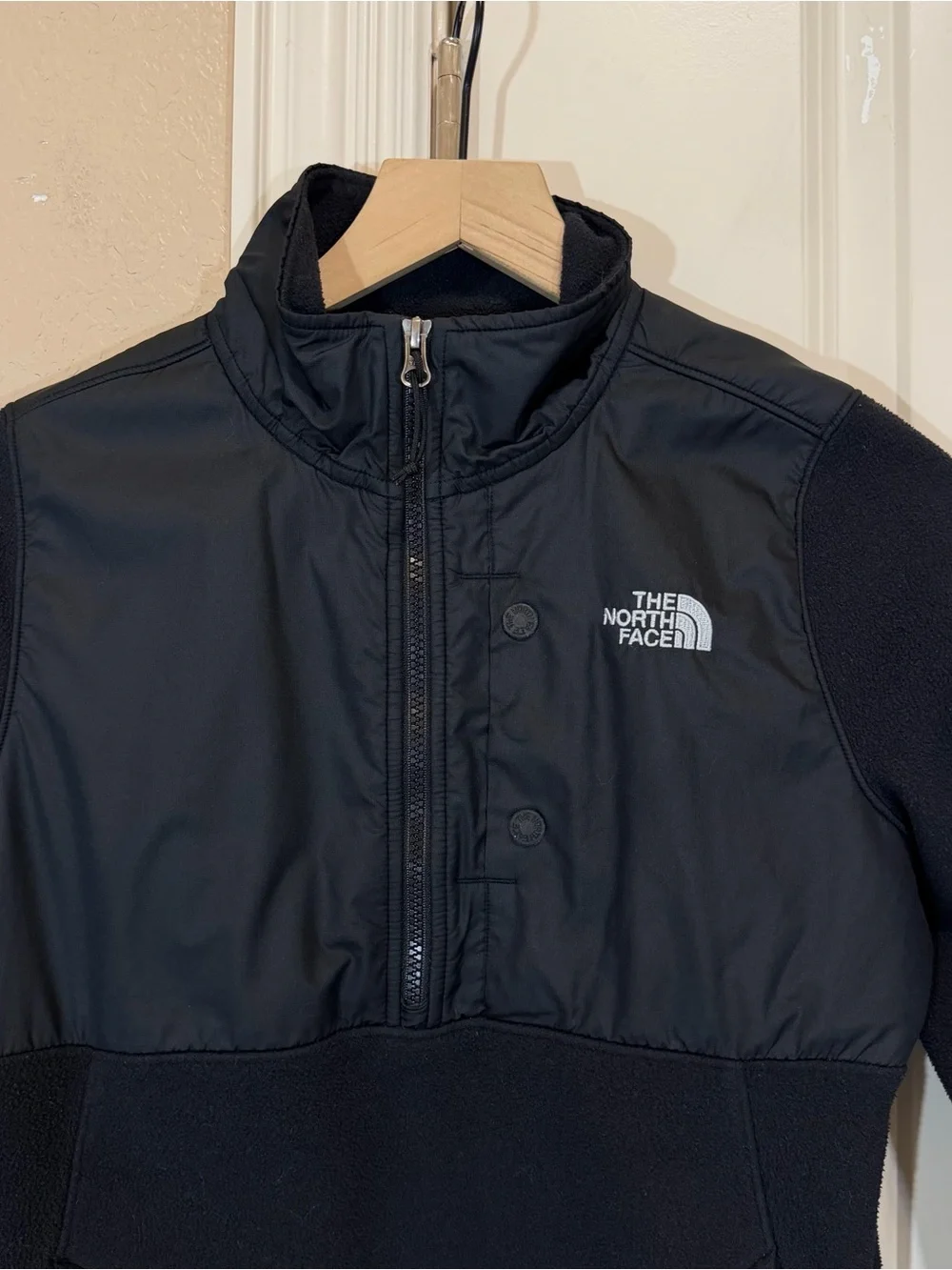 North Face black insulated quarter-zip fleece Jacket Womens Small